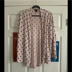 H&M drapery style millennial pink dot cardigan